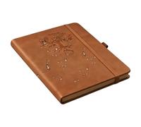 Vintage Dotted Journal - Retro Leather Planner, Luxury Hardcover Book for Sustained Creative Writing, Bound Shell, Business Travel Diary with Expandable Inner Pocket, Versatile Record Pad