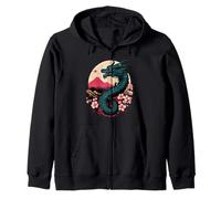 Vintage Drago Cherry Blossom Giappone Estetica Giapponese Felpa con Cappuccio
