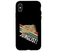 Vintage Drum And Bass Party 80s DJ Rave Giradischi Junglist Custodia per iPhone X/XS