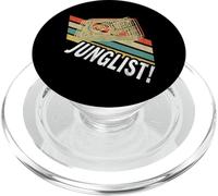 Vintage Drum And Bass Party 80s DJ Rave Giradischi Junglist PopSockets PopGrip per MagSafe