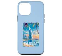 Vintage Dubai Beach Burj Al Arab Tower Emirati Arabi Uniti Vacanza Custodia per iPhone 12 mini