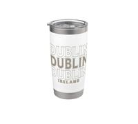 Vintage Dublino Irlanda Bicchiere termico in acciaio inox doppia parete