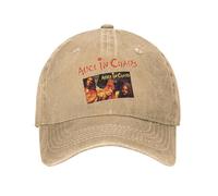 Vintage e Classico Alice Rock in Musica Catene Logo Berretto da Baseball Sole Tennis Skate Traspirante Lavato Trucker Cappello Coppia Donne Classico Cappellini da Baseball Durevole e Confortevole