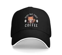 Vintage e Classico Kawaii Panda Rosso Okay Ma Primo caffè Berretto da Baseball Moda Trucker Cappello Estate Femmina Maschio Caccia Campeggio Cappellini da Baseball durevoli e Confortevoli