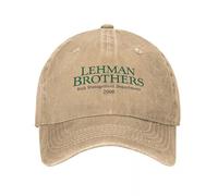 Vintage e Classico Lehman Brothers Risk Management 2008 Unisex Berretti da Baseball Distressed Denim Caps Cappello Moda Outdoor Non Strutturato Morbido Snapback Durevole e Confortevole