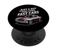Vintage E Retro Solo Un Ragazzo Che Ama Veloce Auto Meme PopSockets PopGrip Adesivo