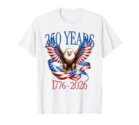 Vintage Eagle 250 Years 1776-2026 American 250th Anniversary Maglietta