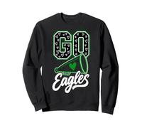 Vintage Eagle High School Go Eagles Pride Back to School Art Felpa