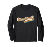 Vintage Emmanuel Nome Personalizzato Emmanuel Maglia a Manica