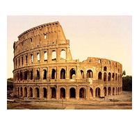 Vintage Exterior Coliseum Rome Italy Landmark Travel Art Print Poster Wall Decor 12X16 Inch