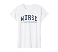 Vintage Famiglia Infermiera Practitioner NP Nursing Day Nurse Week Maglietta con Stampa Grafica Economica, Donna, Bianco, XL