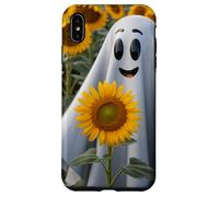 Vintage Fantasma Girasole Modello Carino Halloween Giardino Fl Custodia per iPhone XS Max