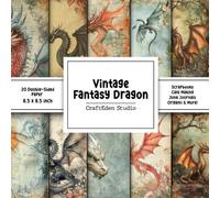 Vintage Fantasy Dragon Scrapbook Paper: Decorative double sided craft paper Dragons themed for scrapbooking, card making, junk journal