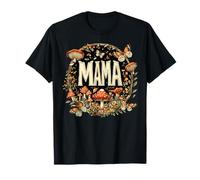 Vintage Farfalla Fungo Mamma Giardinaggio Grunge Festa della Mamma Maglietta