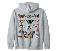 Vintage Farfalle Falene Insetti Entomologia Entomologi Felpa con Cappuccio