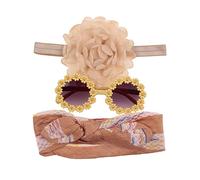 Vintage Fasce Floreali E Occhiali Da Sole Annodato Headwrap Per Bambini Ragazze Ragazzi Cornice Rotonda Occhiali Da Sole Foto Puntelli