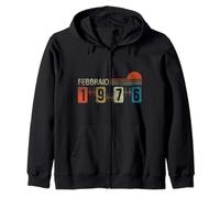 Vintage Febbraio 1976 - 50 Compleanno Anni Uomo Donna Felpa con Cappuccio