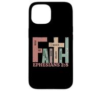 Vintage FEDE Efesini 2:8 Saved by Grace Graphic Gift Custodia per iPhone 15