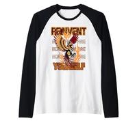 Vintage Fenice Rising from Ashes Rinascita Fuoco Mitologia Arte Maglia con Maniche Raglan
