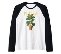Vintage Fiddle-Leaf Fig Pianta papà Natura Flora Giardiniere Maglia con Maniche Raglan