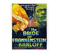 Vintage film horror arte murale La sposa di Frankenstein scena horror W