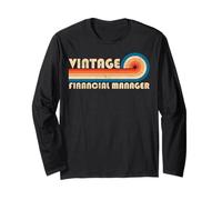 Vintage Financial Manager Job Title Birthday Idea Maglia a Manica