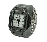 Vintage Finger Watch for Women - Quartz Ring Watch with Adjustable Retractable Strap - Classic Bronze Clock Ring for Fashion & Accessories - Stylish Pointer-Style Casual, Party &