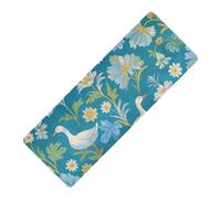 Vintage Fiore Teal Oro stampato yoga stuoie per allenamento a casa gomma naturale antiscivolo, con tappetino da yoga borsa tapete para ejercicio 180,3 x 66 cm per la casa