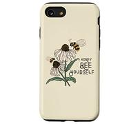 Vintage fiori e api Tee con dicendo miele essere te stesso Custodia per iPhone SE (2020) / 7 / 8