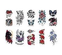 Vintage Flora And Fauna Tattoo Stickers For Arm Localized Body Decoration Temporary Tattoo Stickers