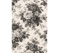 Vintage Floral Aesthetic Journal (Hardcover) - Elegant Black & White Botanical Lined Notebook for Writing, Daily Reflection & Mindfulness | A Timeless Gift for Journal Lovers (6x9 | 120 Pages)