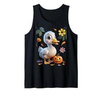 Vintage Floral Boho Silly Goose Pumpkin Cute Halloween Fall Canotta