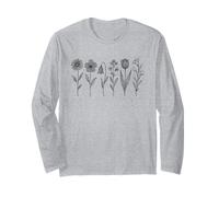 Vintage Floral Boho Wildflower Maglia a Manica