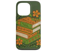 Vintage Floral Book Stack Autunno Reader Style Retro Accogliente Custodia per iPhone 13 Pro