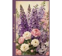Vintage Floral Journal - Purple and Pink Flowers: 120 Lined pages with decorative flourish motif, notebook, diary, for school, office supplies, gift, hardcover