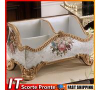 Vintage Floral Resin Tray Remote Control Holder & Desk Organizer Home Decor