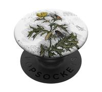 Vintage Flower Design Botanical Sketch Cottagecore Aesthetic PopSockets PopGrip Adesivo