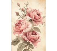 Vintage Flower Notebook: 108 Lined Page Notebook, Journal, Diary, Keepsake, Mother's Day, Floral, 6x9 Inches