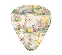Vintage Flower Rabbit Bunny Easter Guitar Picks - Accessori per chitarra - Plettri per chitarra acustica Chitarra elettrica Basso per uomo e donna Chitarrista professionista musicisti e principianti