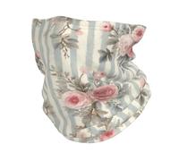 Vintage Flower with Pink Roses And Stripes Uomo Donna Headwrap Elastico Ghetta Traspirante Sciarpa A Mezza Faccia per Bambini Donna Yoga