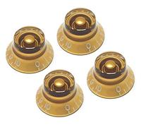 Vintage Forge Gold Top Hat Bell Manopole per chitarra elettrica Gibson Les Paul (Set di 4) per 24 Vasi Spine Fine-Spline USA (Imperial) Split Shaft Pot Incessed RB24US-GLD4