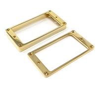 Vintage Forge Set di anelli di montaggio per pickup Humbucker con fondo curvo in metallo dorato (ponte e collo) compatibile con chitarre Gibson Les Paul Archtop HRMC-GLD