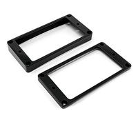 Vintage Forge Set di anelli di montaggio per pickup Humbucker con fondo curvo in metallo nero (ponte e collo) compatibile con chitarre Gibson Les Paul Archtop HRMC-BLK