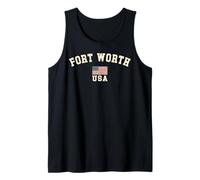 Vintage Fort Worth USA bandiera americana Texas souvenir retrò Canotta