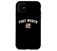 Vintage Fort Worth USA bandiera americana Texas souvenir retrò Custodia per iPhone 11