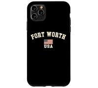 Vintage Fort Worth USA bandiera americana Texas souvenir retrò Custodia per iPhone 11 Pro Max