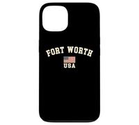 Vintage Fort Worth USA bandiera americana Texas souvenir retrò Custodia per iPhone 13