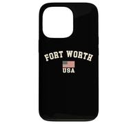 Vintage Fort Worth USA bandiera americana Texas souvenir retrò Custodia per iPhone 13 Pro