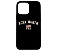 Vintage Fort Worth USA bandiera americana Texas souvenir retrò Custodia per iPhone 13 Pro Max