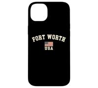 Vintage Fort Worth USA bandiera americana Texas souvenir retrò Custodia per iPhone 14 Plus